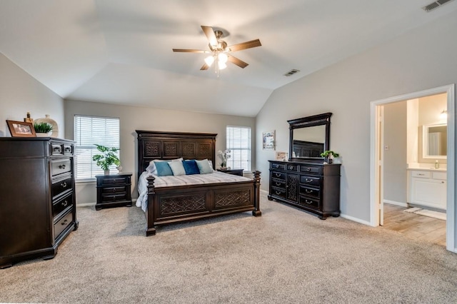 9807 Asheboro St, Frisco, TX 75035 - bedroom with multiple windows, lofted ceiling, light carpet, and baseboards