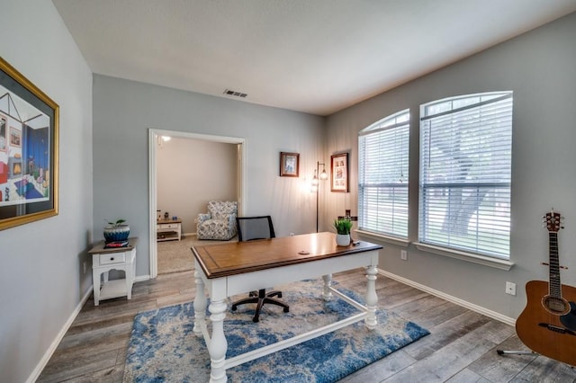 9807 Asheboro St, Frisco, TX 75035 - office area with wood finished floors and baseboards