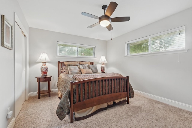 612 Twilight Trl, Richardson, TX 75080 - bedroom featuring multiple windows, carpet floors, and a closet