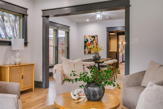 936 N Windomere Ave, Dallas, TX 75208 - living room featuring light wood finished floors