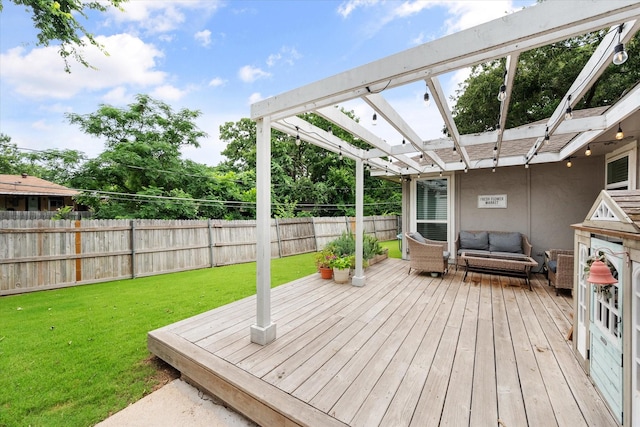 3809 Springtime Ct, Arlington, TX 76017 - wooden terrace with an outdoor hangout area