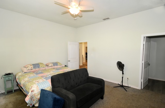 370 S Spur 514, Yantis, TX 75497 - carpeted bedroom with baseboards and ceiling fan