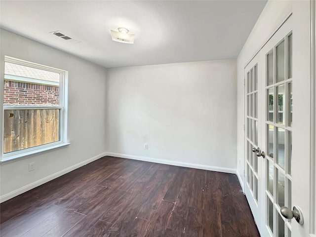 6133 Chalk Hollow Dr, Fort Worth, TX 76179 - unfurnished room with wood finished floors, baseboards, and french doors