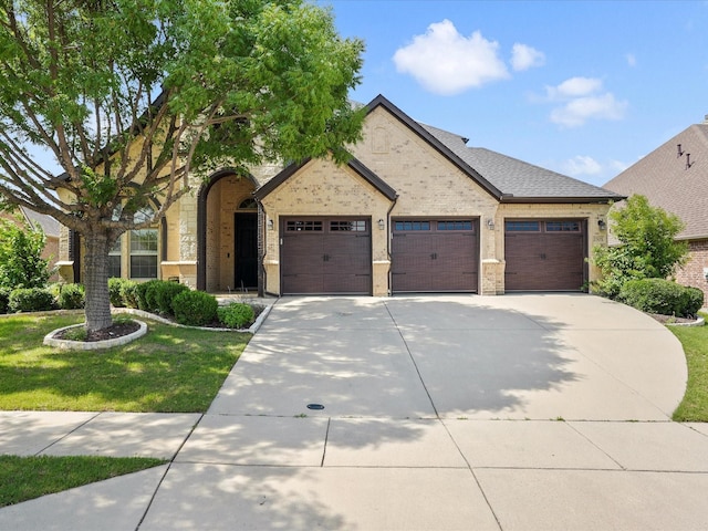 2505 Trailhead Dr, Fort Worth, TX 76177 - view of front of house featuring driveway, a garage, and a front lawn