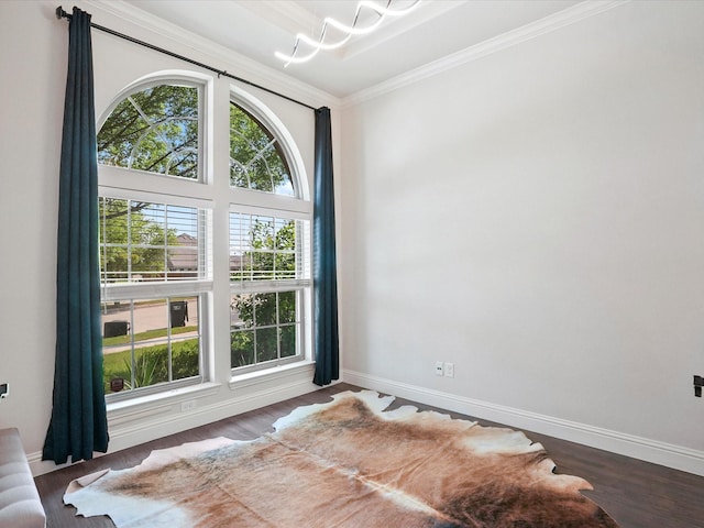 2505 Trailhead Dr, Fort Worth, TX 76177 - unfurnished room with ornamental molding, wood finished floors, and baseboards