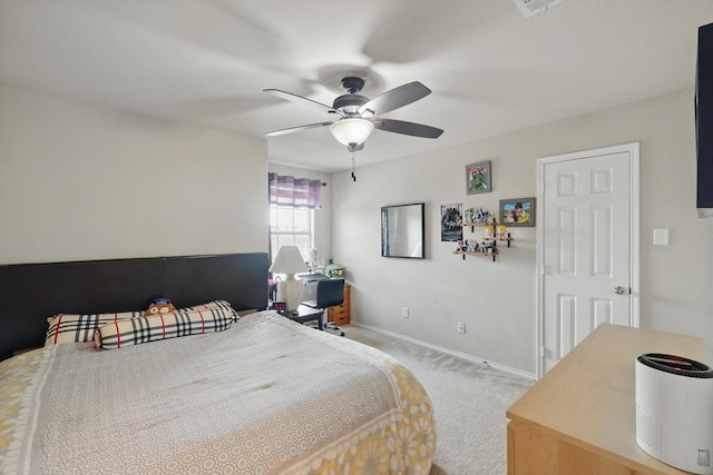 1717 Quail Grove Dr, Fort Worth, TX 76177 - bedroom with carpet, baseboards, and ceiling fan