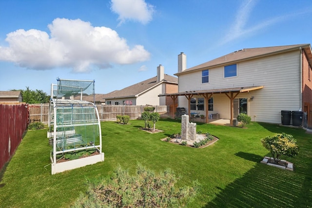 1717 Quail Grove Dr, Fort Worth, TX 76177 - view of yard featuring a vegetable garden and a patio area