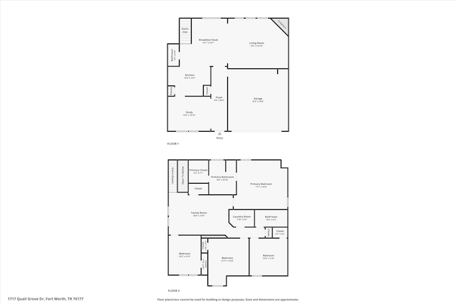 1717 Quail Grove Dr, Fort Worth, TX 76177 - property floor plan