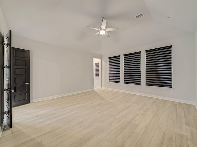 3509 Meridian Dr, Northlake, TX 76226 - empty room with ceiling fan and light wood finished floors