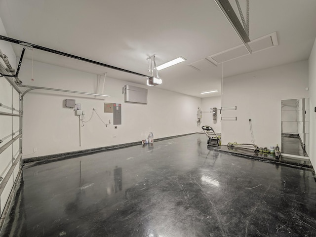 3509 Meridian Dr, Northlake, TX 76226 - garage featuring electric panel and a garage door opener