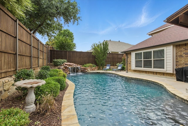 1430 Crescent Valley Dr, Prosper, TX 75078 - view of pool with a fenced backyard and a patio