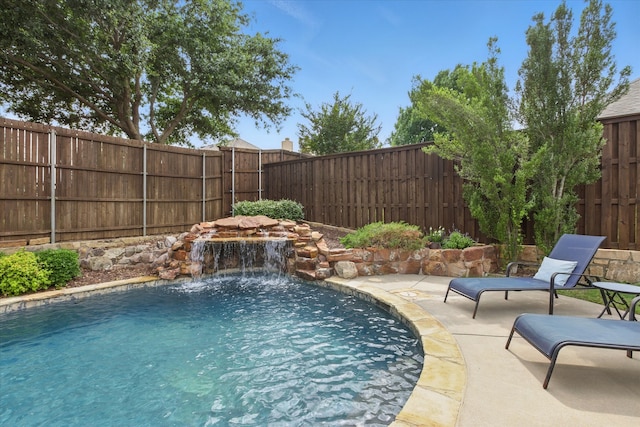 1430 Crescent Valley Dr, Prosper, TX 75078 - view of pool with a fenced backyard and a patio