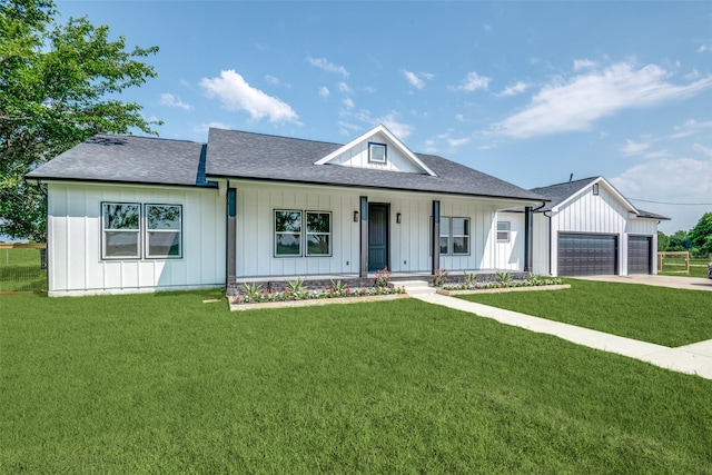 1450 W Fm 550, Mclendon Chisholm, TX 75032 - modern farmhouse style home featuring board and batten siding, covered porch, and roof with shingles