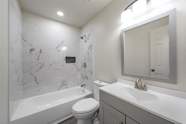 2508 Windsor Ave, Waco, TX 76708 - full bath featuring vanity, toilet, and washtub / shower combination