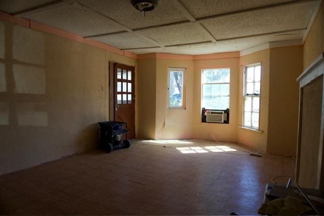 3409 Reed St, Fort Worth, TX 76119 - empty room with a wood stove