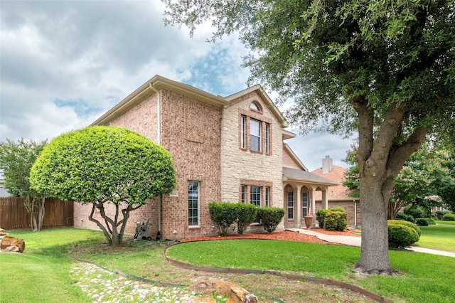 1605 Tanglewood Dr, Allen, TX 75002 - traditional home featuring stone siding and brick siding