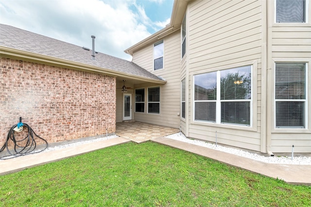 1605 Tanglewood Dr, Allen, TX 75002 - view of grassy yard with a patio
