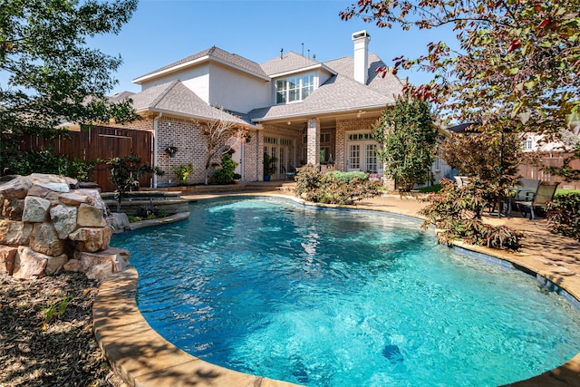 11626 Coronado Trl, Frisco, TX 75033 - view of pool with french doors and a patio area