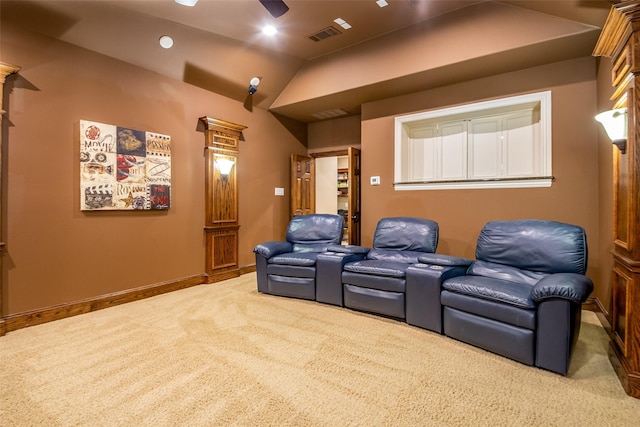 11626 Coronado Trl, Frisco, TX 75033 - carpeted home theater room with lofted ceiling and baseboards
