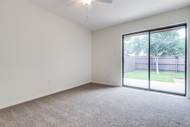 9502 Summerhill Ln, Dallas, TX 75238 - carpeted empty room featuring ceiling fan and baseboards