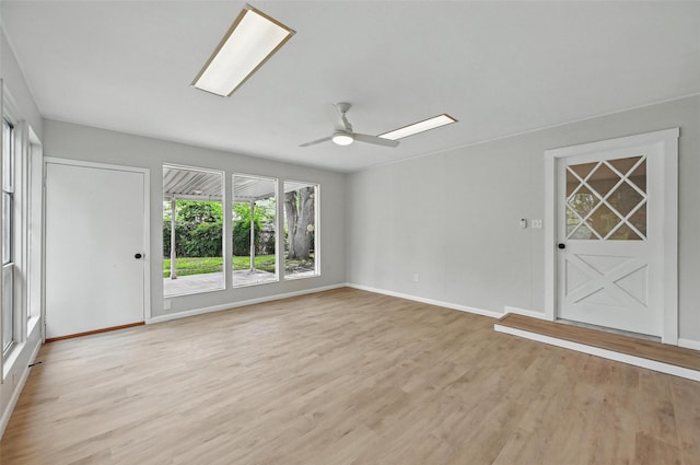 6729 Cylinda Sue Cir, North Richland Hills, TX 76180 - spare room featuring ceiling fan and light wood finished floors