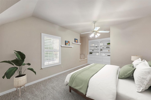 957 Pheasant Dr, Allen, TX 75013 - bedroom with carpet flooring, lofted ceiling, and a ceiling fan