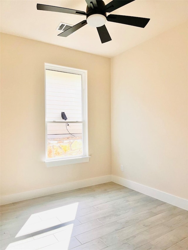 2309 Forest Hill Ln, Granbury, TX 76048 - empty room with light wood-type flooring, baseboards, and a ceiling fan
