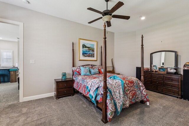 2711 Bauer Ct, Lucas, TX 75002 - bedroom with carpet floors, ceiling fan, and baseboards