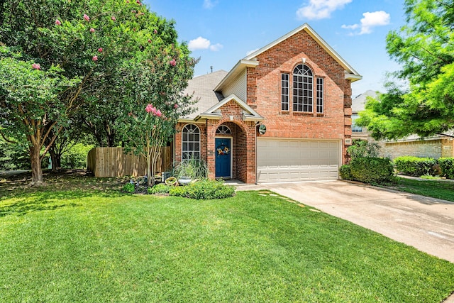 5033 Glenscape Trl, Fort Worth, TX 76137 - traditional home with brick siding, an attached garage, and concrete driveway