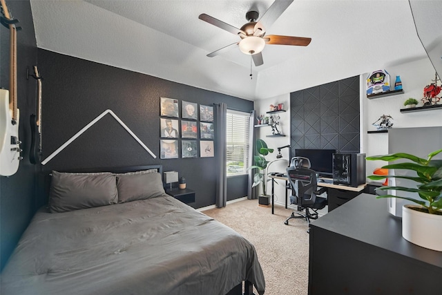 8048 Crimea Ln, Fort Worth, TX 76123 - bedroom featuring carpet floors, a desk, ceiling fan, and baseboards