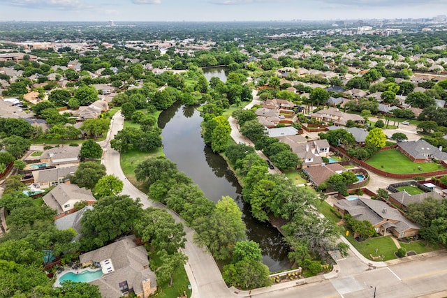 4055 Seabury Dr, Dallas, TX 75287 - aerial perspective of suburban area with a nearby body of water