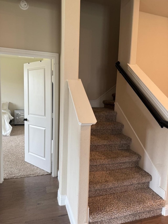 1301 Cold Stream Dr, Wylie, TX 75098 - stairs with wood finished floors and baseboards