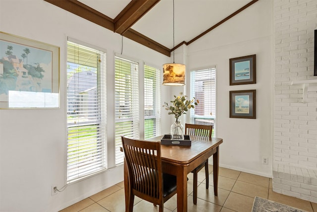 104 Kingsway, Tool, TX 75143 - dining area featuring light tile patterned floors and baseboards