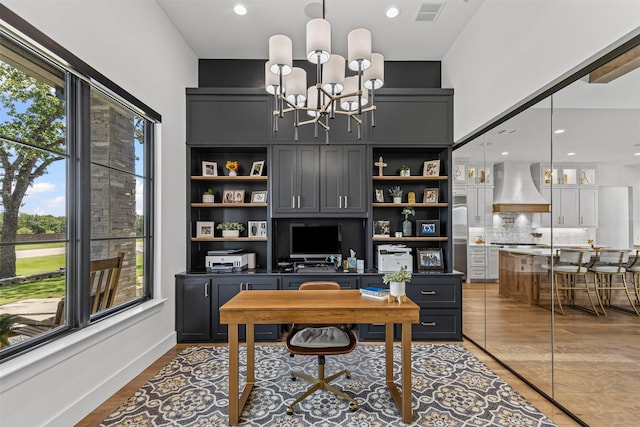 7799 Barber Ranch Rd, Fort Worth, TX 76126 - office space with a chandelier