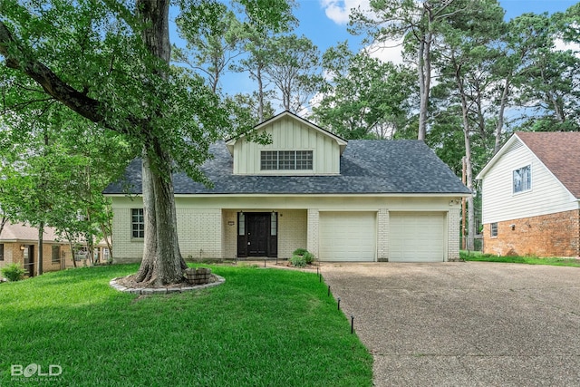 1226 Manor Pl, Shreveport, LA 71118 - traditional-style home with driveway, an attached garage, a front lawn, and brick siding
