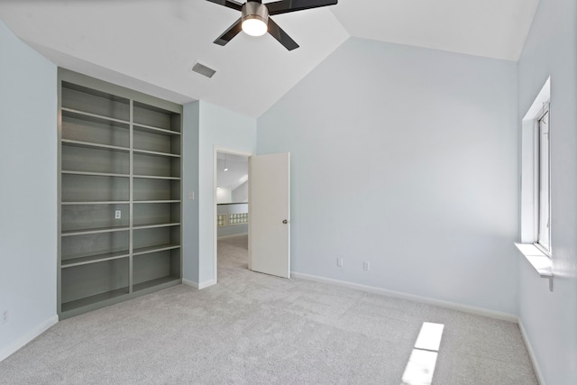 8907 Club Creek Cir, Dallas, TX 75238 - unfurnished bedroom featuring carpet flooring, lofted ceiling, and ceiling fan
