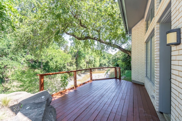 8907 Club Creek Cir, Dallas, TX 75238 - view of wooden deck