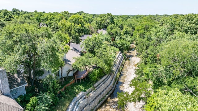 8907 Club Creek Cir, Dallas, TX 75238 - aerial view of property's location with a heavily wooded area
