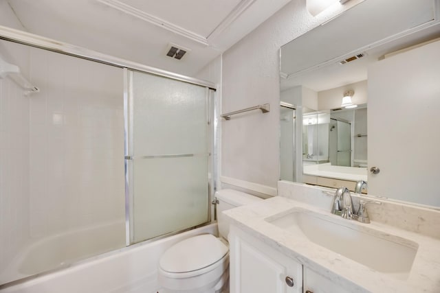 3121 Park Ln Unit 1103, Dallas, TX 75220 - full bathroom featuring toilet, vanity, and combined bath / shower with glass door