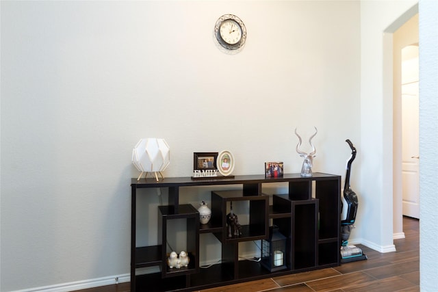 2400 Prairie Trail Ave, Aubrey, TX 76227 - detailed view of arched walkways, wood finished floors, and baseboards