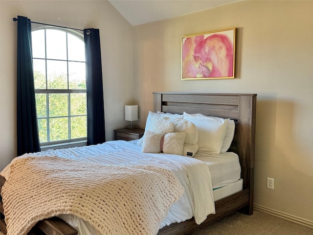1801 Monaco Dr, Corinth, TX 76210 - bedroom featuring multiple windows, carpet, baseboards, and lofted ceiling