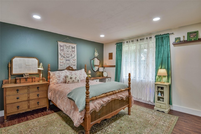 366 W Blackjack St, Dublin, TX 76446 - bedroom with wood finished floors, recessed lighting, and baseboards