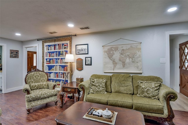 366 W Blackjack St, Dublin, TX 76446 - living area with wood finished floors, recessed lighting, and baseboards