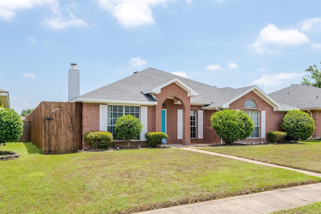 432 Maplegrove Rd, Cedar Hill, TX 75104 - ranch-style house with brick siding, a shingled roof, and a gate