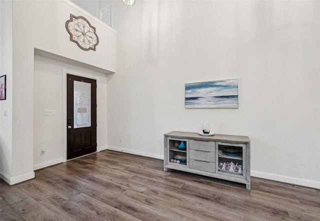 3909 Shrike Trl, Fort Worth, TX 76262 - foyer entrance featuring wood finished floors and baseboards