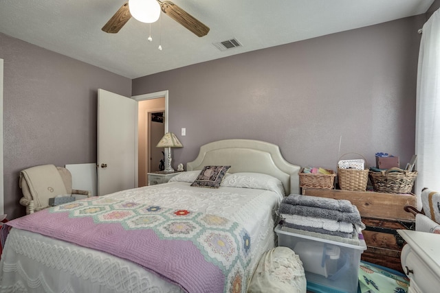 201 S Lake Dallas Dr, Lake Dallas, TX 75065 - bedroom with ceiling fan
