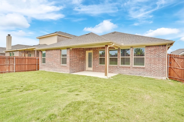 4311 Cordata Dr, Melissa, TX 75454 - rear view of house featuring brick siding, a patio area, and roof with shingles