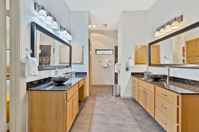 1212 Porter Rd, Bartonville, TX 75022 - full bath featuring two vanities and baseboards