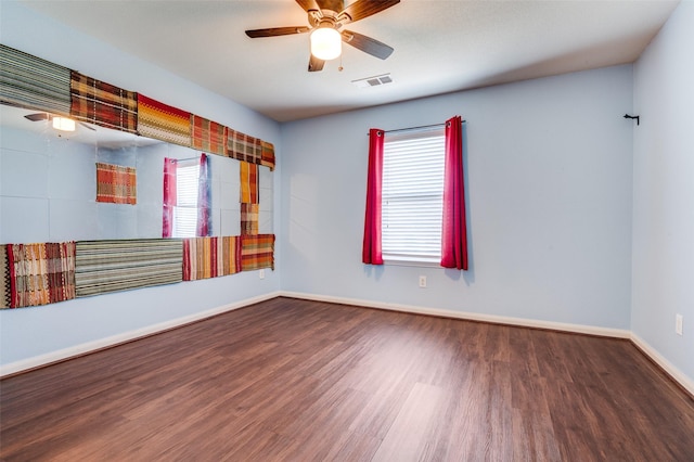 103 Presidents Way, Venus, TX 76084 - empty room with wood finished floors, ceiling fan, and baseboards