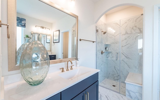 17204 Clover Dr, Celina, TX 75009 - full bath featuring a shower stall and vanity